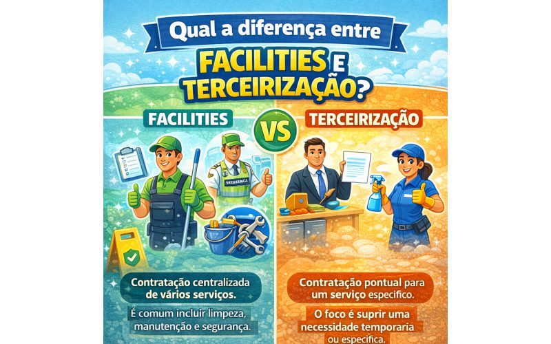 Qual a diferença entre Facilities e Terceirização?
